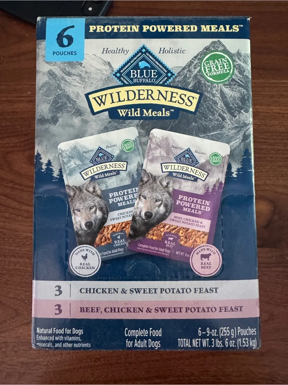 New Blue Buffalo Wilderness Wild Meals Grain-Free Wet Dog Food 6-Pack